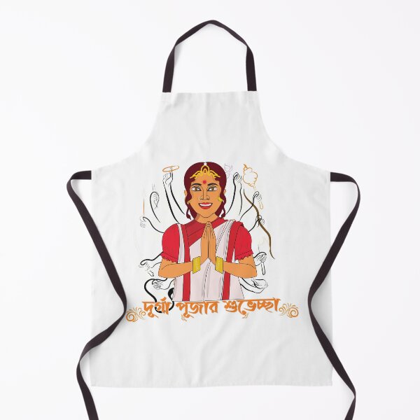 Item preview,  Goddess Durga in Happy Durga puja background with bengali text (durga pujar shubhechha) meaning Greetings message of Durga Puja designed and sold by KARTICK DUTTA.