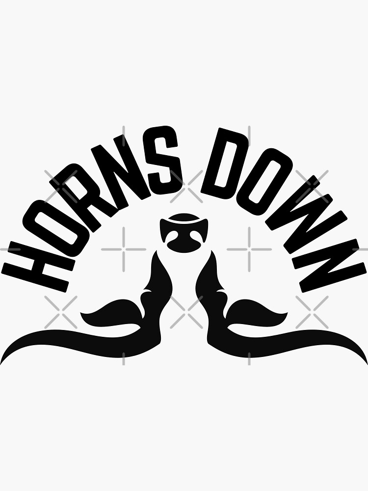 "Horns down" Sticker for Sale by odrito Redbubble