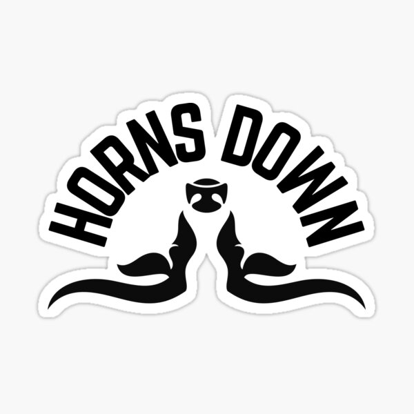 "Horns down" Sticker for Sale by odrito Redbubble