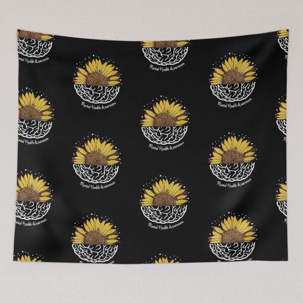 Item preview, Womens Mental Health Matters - Sunflowers and Brain Mindful designed and sold by lydiamoranart.