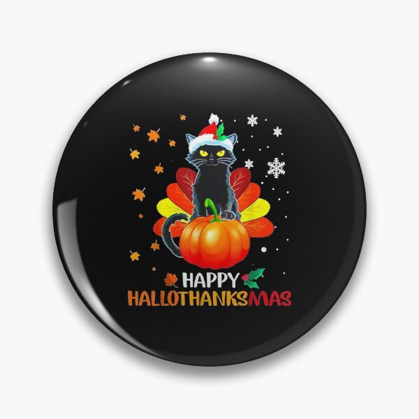 Artikelvorschau, Black Cat Halloween And Merry Christmas Happy Hallothanksmas entworfen und verkauft von Melle123234.