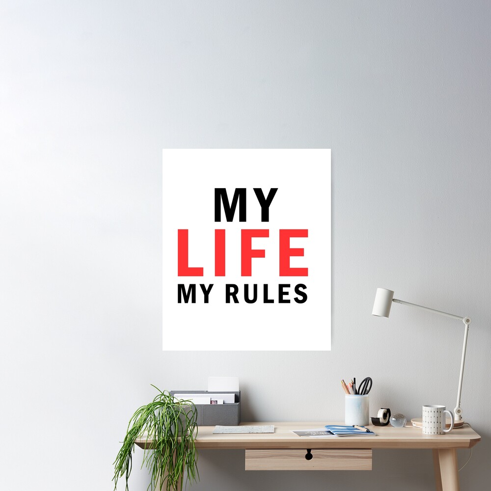 Premium Vector | My life my rules handwritten lettering flat doodle vector  illustration