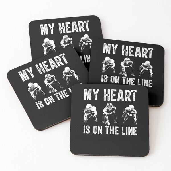 Item preview, American Football My Heart is on the line Lineman designed and sold by lydiamoranart.