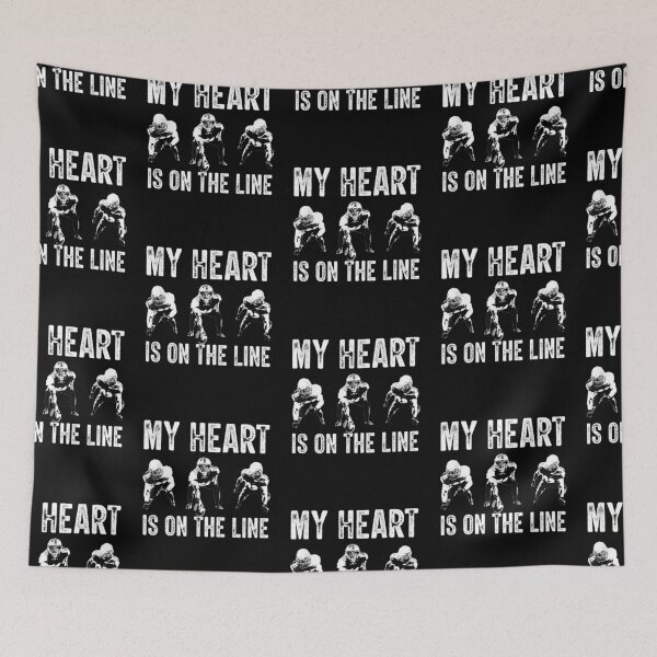 Item preview, American Football My Heart is on the line Lineman designed and sold by lydiamoranart.