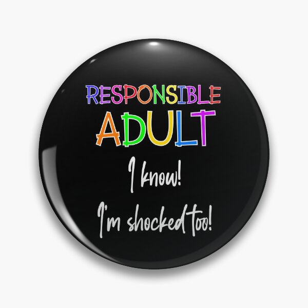 Item preview, Adulto responsable - Conmocionado (texto blanco) designed and sold by Swags.