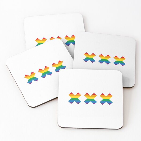 Item preview, Pride Amsterdam rainbow flag Andrew's crosses designed and sold by LaundryFactory.