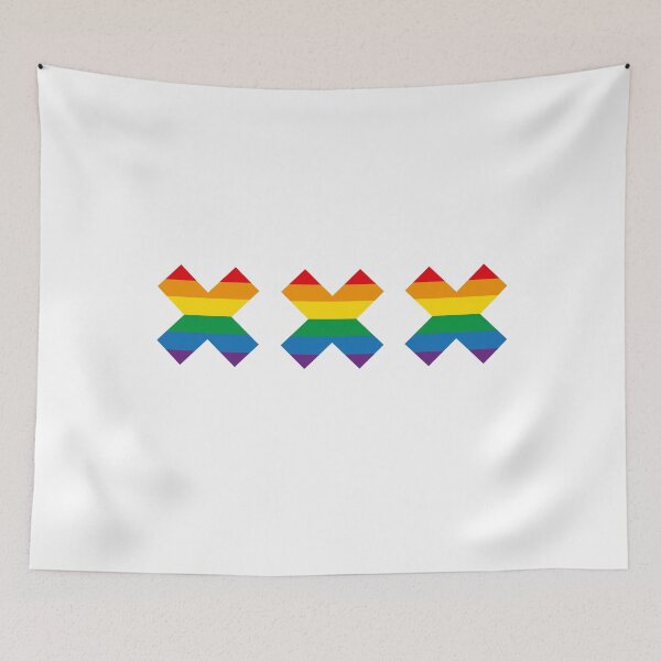 Item preview, Pride Amsterdam rainbow flag Andrew's crosses designed and sold by LaundryFactory.