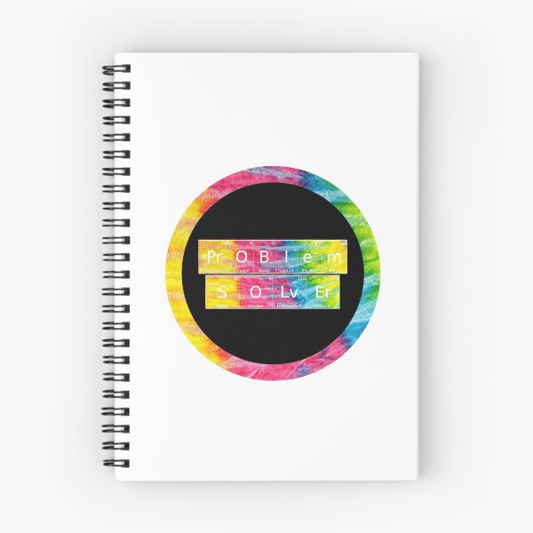 Item preview, Problem Solver written in Chemistry Periodic Table Elements in tie dye font on white background  designed and sold by UncleStuScience.