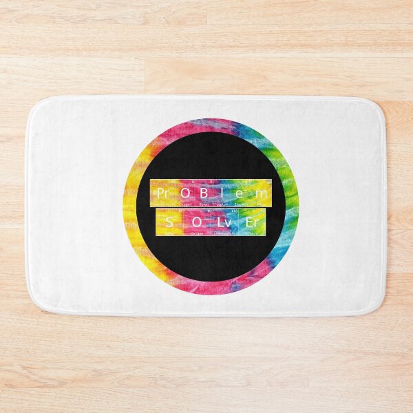 Item preview, Problem Solver written in Chemistry Periodic Table Elements in tie dye font on white background  designed and sold by UncleStuScience.