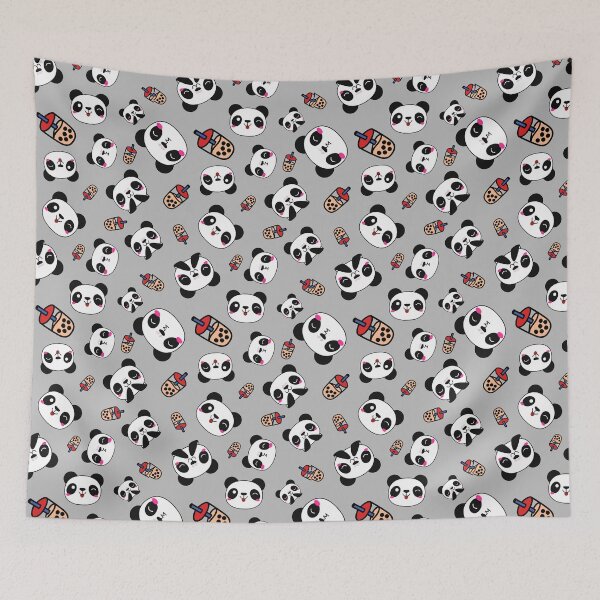 Item preview, Bubble Tea Panda Pattern designed and sold by Onewivnacher.