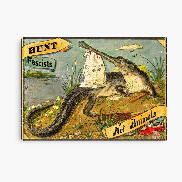 Item preview, Antifa Gharial - Crocodile & Antifascism designed and sold by Loki Propagandart.