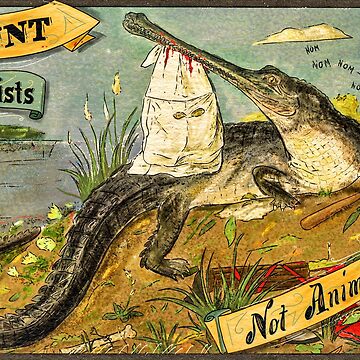 Vorschaubild zum Design Gavial Antifa – Krokodil & Antifaschismus von Loki Propagandart
