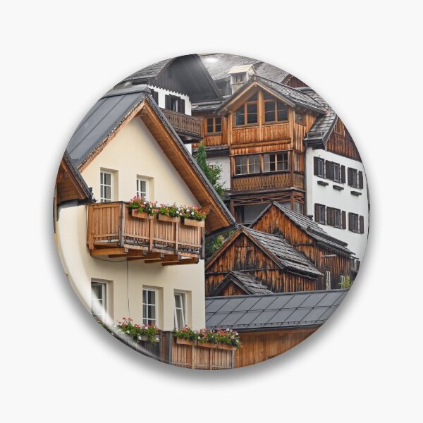 Item preview, Old houses in Hallstatt village Austria designed and sold by goceris.
