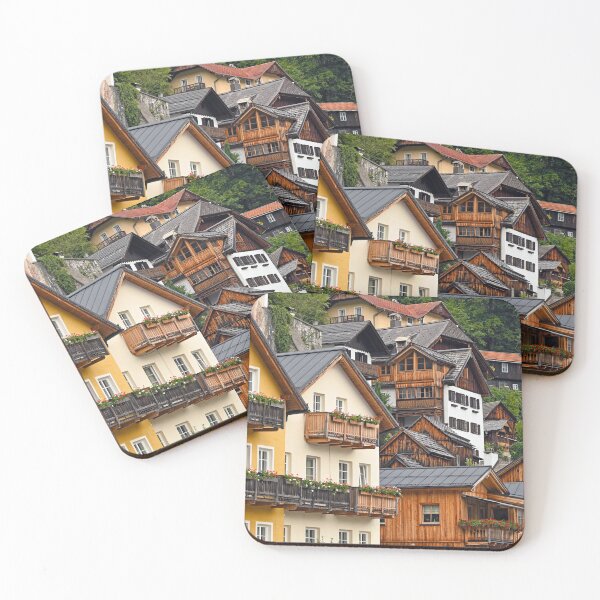 Item preview, Old houses in Hallstatt village Austria designed and sold by goceris.