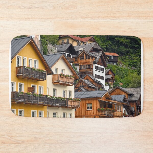 Item preview, Old houses in Hallstatt village Austria designed and sold by goceris.