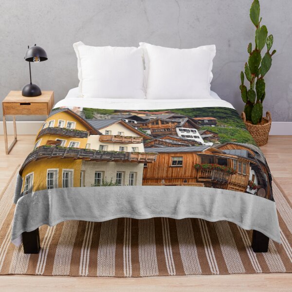 Item preview, Old houses in Hallstatt village Austria designed and sold by goceris.