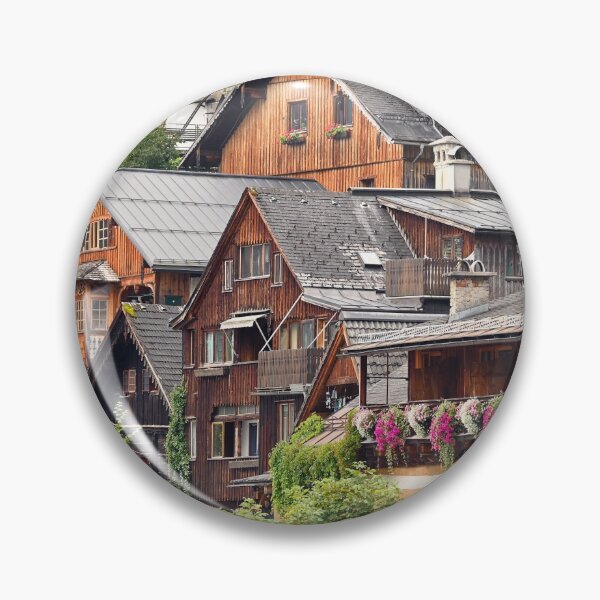Item preview, Old wooden houses in Hallstatt village Austria designed and sold by goceris.