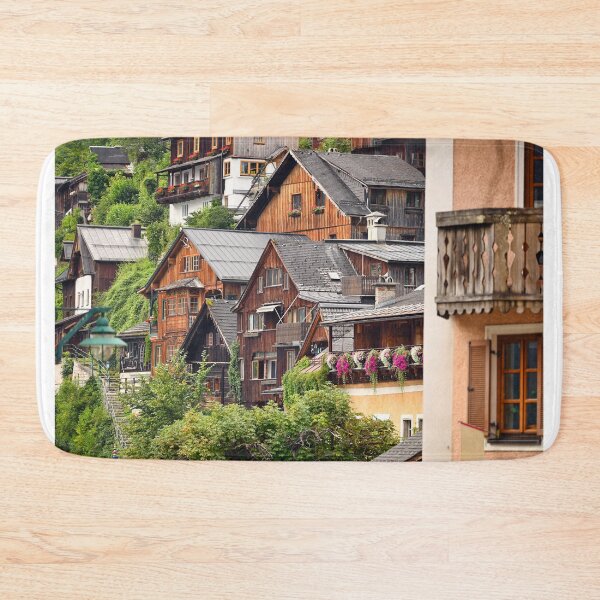 Item preview, Old wooden houses in Hallstatt village Austria designed and sold by goceris.