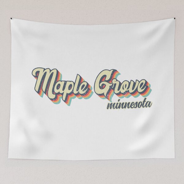 Item preview, Maple Grove City Minnesota Retro Vintage 70s rainbow designed and sold by Teelogic.