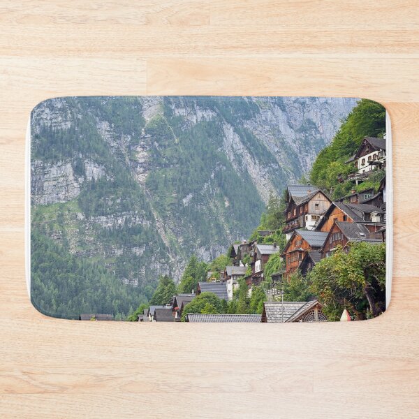Item preview, Old wooden houses on the mountain in Hallstatt village Austria designed and sold by goceris.