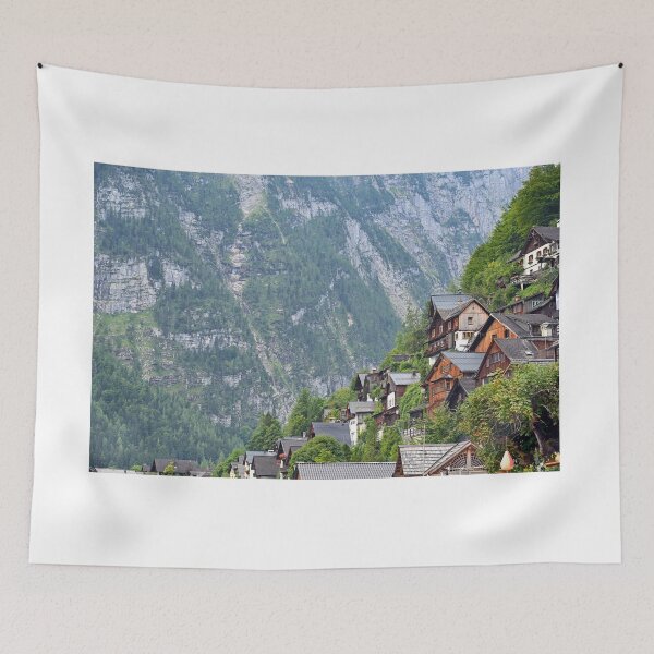 Item preview, Old wooden houses on the mountain in Hallstatt village Austria designed and sold by goceris.