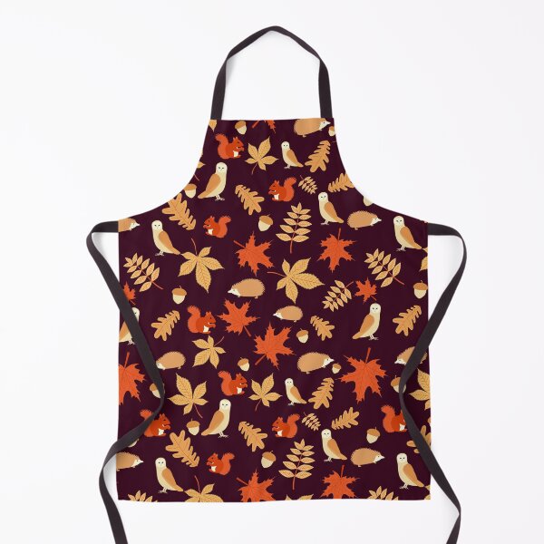 Item preview, Autumn Animals Squirrel Owl Hedgehog Leaves Dark designed and sold by cashewdays.