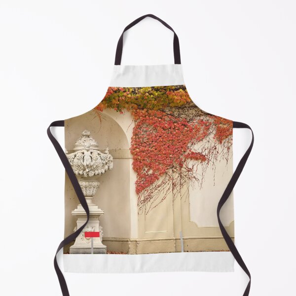 Item preview, wall with creeper plant and statue in Vienna autumn season designed and sold by goceris.