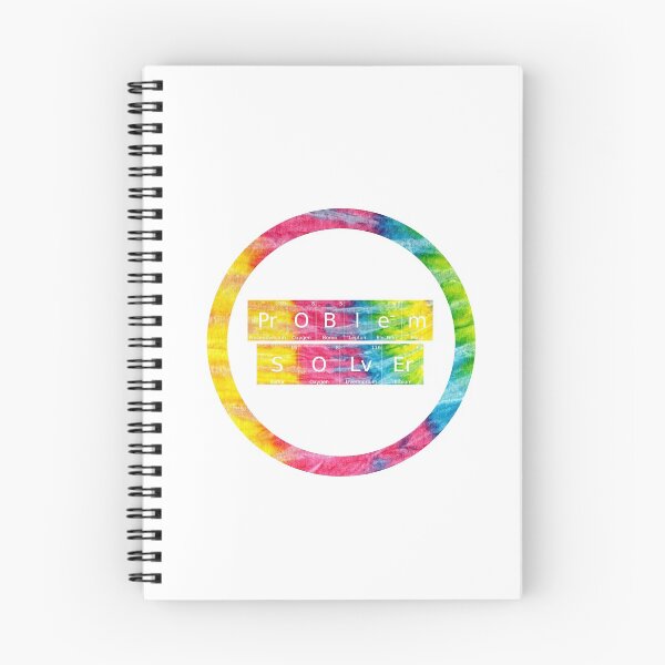 Item preview, Problem Solver written in Chemistry Periodic Table Elements in tie dye font on white background  designed and sold by UncleStuScience.