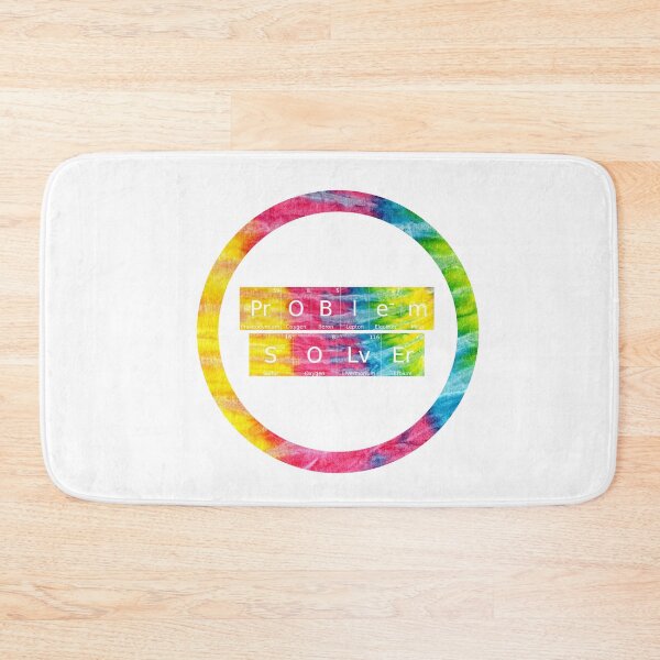 Item preview, Problem Solver written in Chemistry Periodic Table Elements in tie dye font on white background  designed and sold by UncleStuScience.