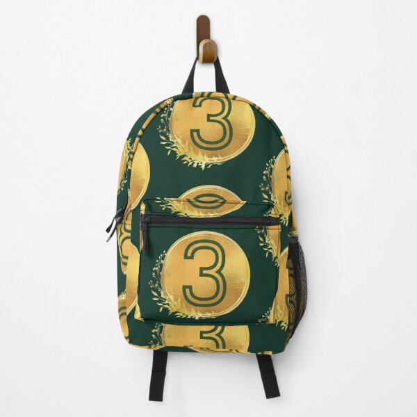 Item preview, Number 3 green in gold circle leaf  designed and sold by Benchamart.