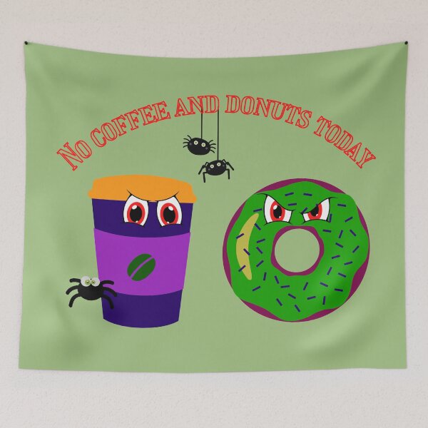 Item preview, Funny Halloween No Coffee and Donuts designed and sold by DonneeCreations.
