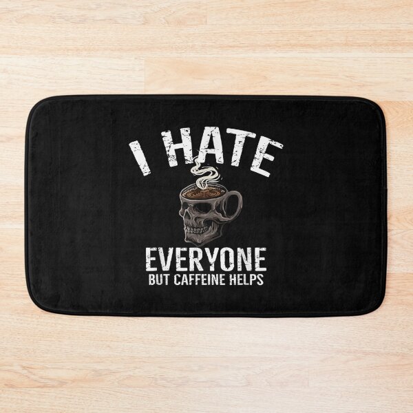 Item preview,  Hate Everyone Caffeine Helps Creepy Halloween Skull designed and sold by dianev79.