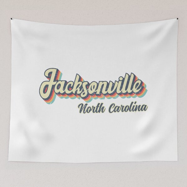 Item preview, Jacksonville City North Carolina Retro Vintage 70s rainbow designed and sold by Teelogic.