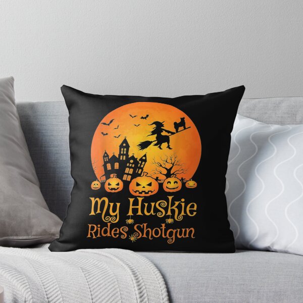 Item preview,  Huskie Rides Shotgun Pumpkin Witch Halloween designed and sold by donnagia.