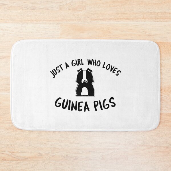 Item preview, Just A Girl Who Loves Guinea Pigs -funny cavy design in black text designed and sold by katiekendall.
