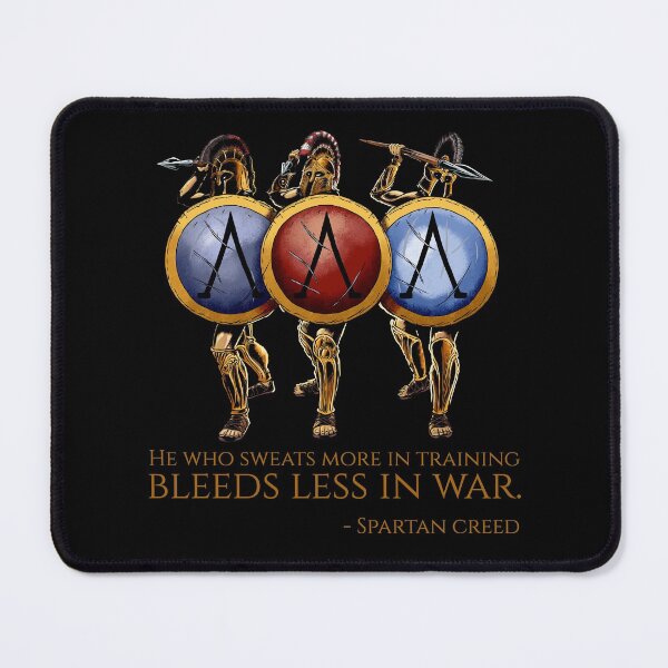 Item preview, He who sweats more in training bleeds less in war - Ancient Sparta designed and sold by Styrman.