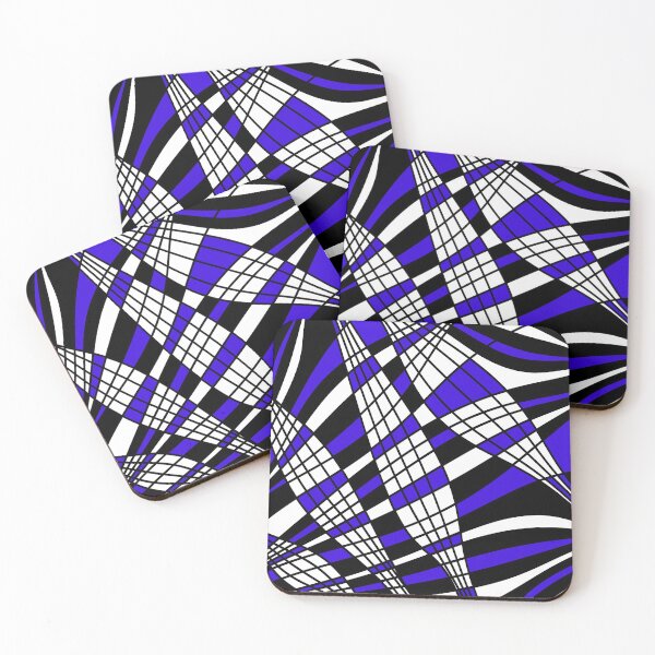 Item preview, Abstract pattern - blue, black and white. designed and sold by K.S ART.