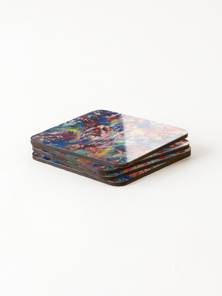 Thumbnail 4 of 5, Coasters (Set of 4), Color explosion designed and sold by TheSpottedPup.