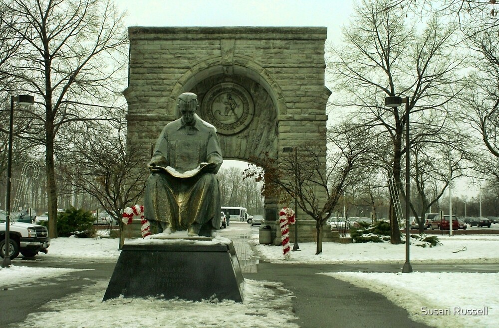 "Statue of Nikola Tesla at Niagara Falls, New York" by Susan Russell
