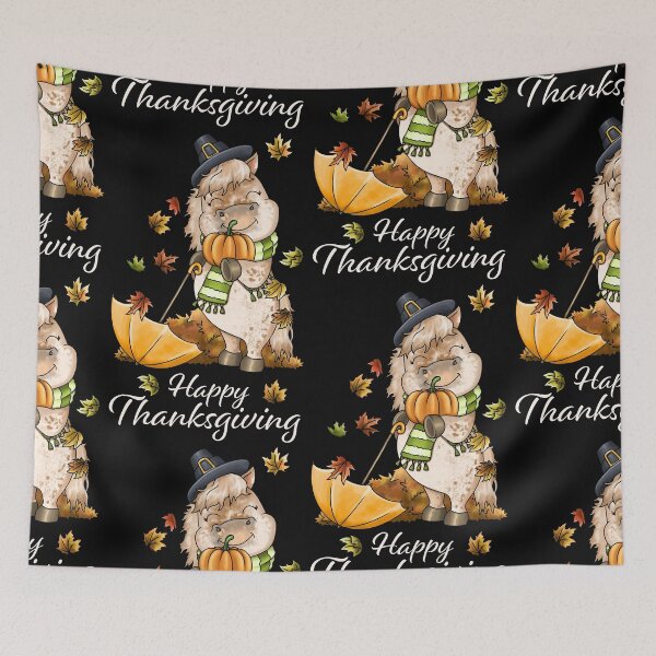 Item preview, Fluffy horse with pumpkin and hat designed and sold by ARTemyzz.