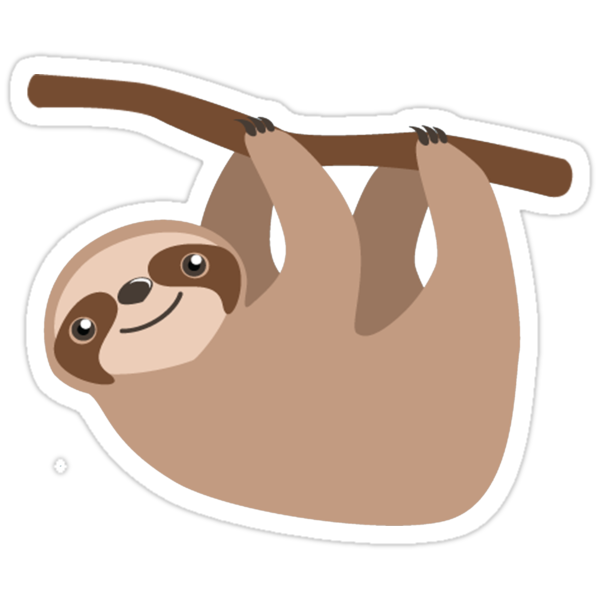 "Cute Baby Cartoon Sloth Design" Stickers by merchhost | Redbubble