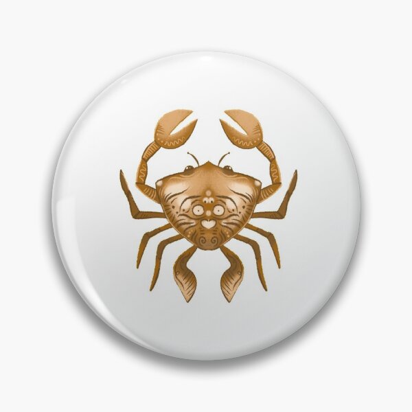 Item preview, Hand drawn Ornamental brown crab designed and sold by jazzydevil.