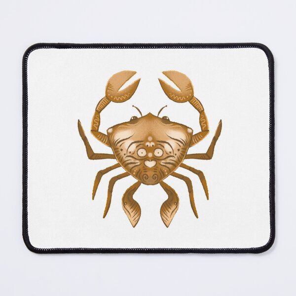 Item preview, Hand drawn Ornamental brown crab designed and sold by jazzydevil.