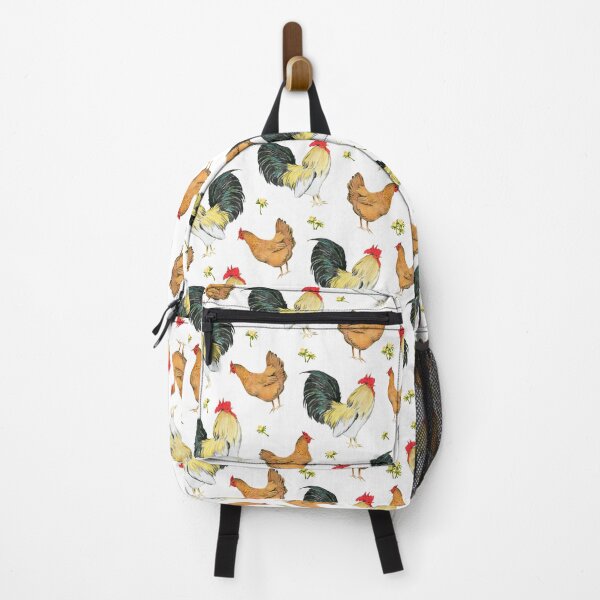 Item preview,  Beige Hen and White Rooster pattern on white designed and sold by AnjeseAnna.