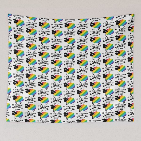 Item preview, Rainbow Sheep Baseball ¾ Sleeve  designed and sold by OmgIHadThat.
