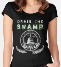 Drain the Swamp Pro Trump Apparel Women's Fitted Scoop T-Shirt