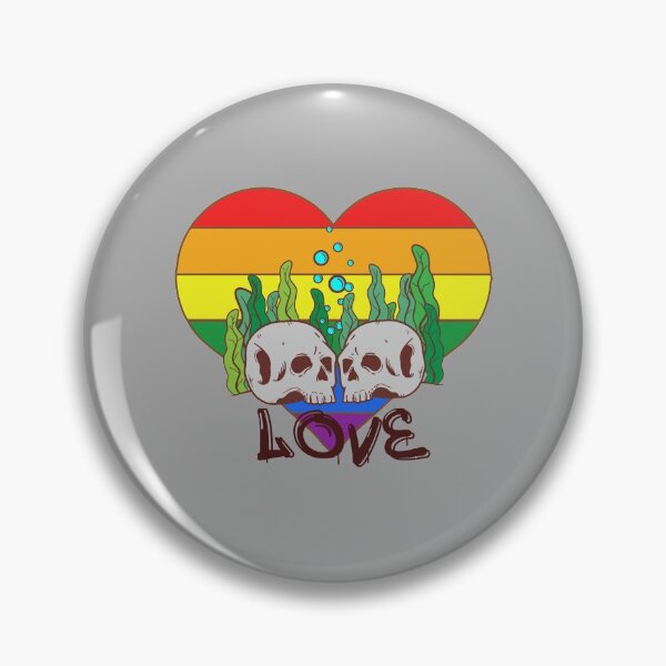 Item preview, LGBT Love Halloween Skull Tattoo  designed and sold by PodiShawna.