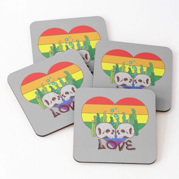 Item preview, LGBT Love Halloween Skull Tattoo  designed and sold by PodiShawna.