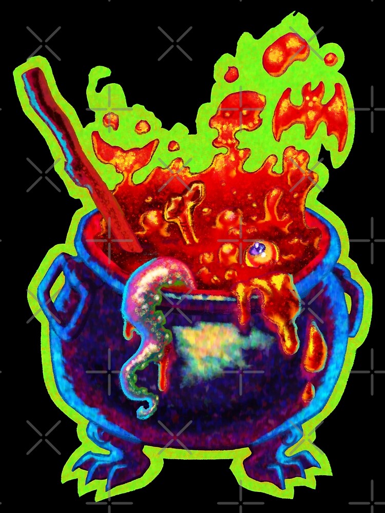 "Halloween Cauldron Red" Poster by RHokeArt | Redbubble