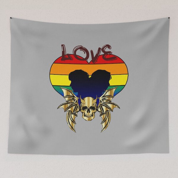 Item preview, LGBT Love Halloween Skull  designed and sold by PodiShawna.